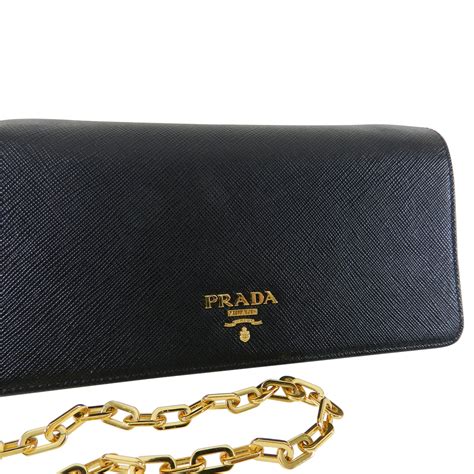 prada saffiano wallet on chain malaysia|authentic prada wallet sale.